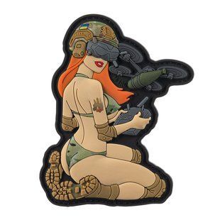 M-Tac нашивка Tactical girl №6 PVC redhead MC V1