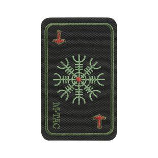 M-Tac нашивка карта Шлем Ужаса (вишивка) Black/Olive