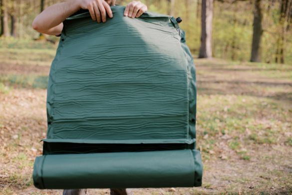 Килимок самонадувний Tramp з можливістю зістібання green 188х66х5 UTRI-004