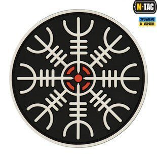M-Tac нашивка шолом Жаху PVC Black/White