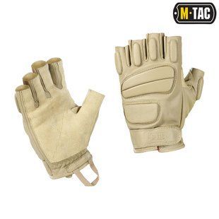 M-Tac рукавички безпалі шкіряні Assault Tactical Mk.1 Khaki S