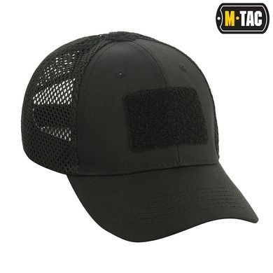 M-Tac бейсболка с липучкой и сеткой Flex рип-стоп Black L/XL