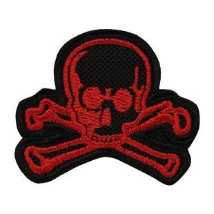M-Tac нашивка Old Skull красно-черная