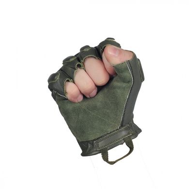 M-Tac перчатки беспалые кожаные Assault Tactical Mk.1 Olive 2XL