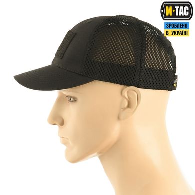 M-Tac бейсболка тактическая с сеткой Elite Flex Black L/XL