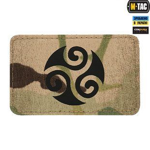 M-Tac нашивка Трискелион Laser Cut Multicam/Black
