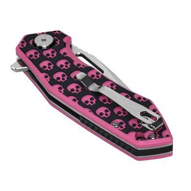 M-Tac ніж складний Type 12 Skull Black/Pink/Steel