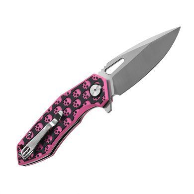 M-Tac ніж складний Type 12 Skull Black/Pink/Steel