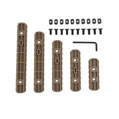 Комплект планок Picatinny 5шт Tan M-Lok. DreadHorn
