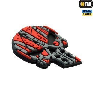 M-Tac нашивка Ukrainian Punisher 3D PVC Red/Black