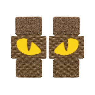 M-Tac нашивка Tiger Eyes Laser Cut (пара) Coyote/Yellow/GID