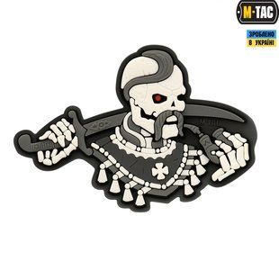 M-Tac нашивка Більше разу не вмирати 3D PVC Grey/White