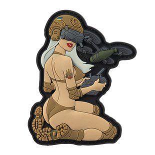 M-Tac нашивка Tactical girl №6 PVC White/Coyote V1