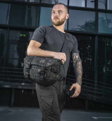 M-Tac сумка Messenger Bag Elite Hex Multicam Black/Black