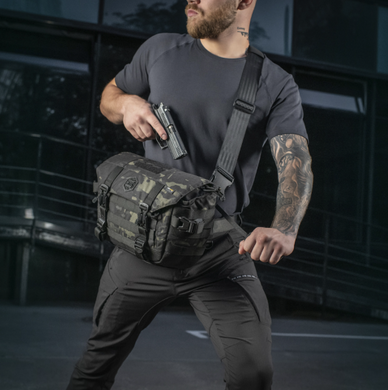 M-Tac сумка Messenger Bag Elite Hex Multicam Black/Black