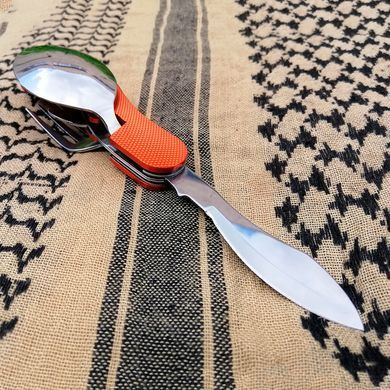 M-Tac столовий набір складний роз'ємний Orange/Steel