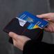 Портмоне для документів Comfort, чорне з червоною ниткою
