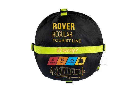 Спальный мешок Tramp Rover Regular кокон левый olive/grey 220/80-55 UTRS-050R