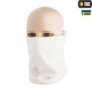 M-Tac шарф-труба Elite короткий з затяжкою фліс (270г/м2) White S/M