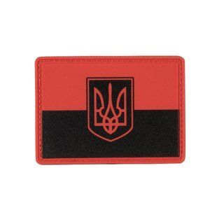 Нашивка флаг красно-черный PVC