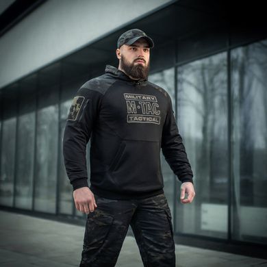 M-Tac кофта Hoodie Combat Black Edition Black Multicam M