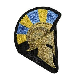 M-Tac нашивка Spartan Helmet UA (вышивка) Black