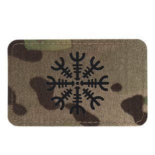 M-Tac нашивка Шлем Ужаса горизонтальная Laser Cut Multicam/Black