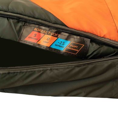 Спальный мешок Tramp Boreal Long кокон левый orange/grey 225/80-55 UTRS-061L