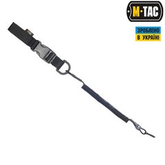 M-Tac шнур страхувальний Lite під карабін з D-кільцем і фастексом чорний