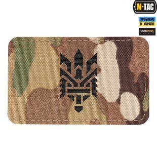 M-Tac нашивка Тризуб (стилізація) Laser Cut горизонтальна Multicam/Black
