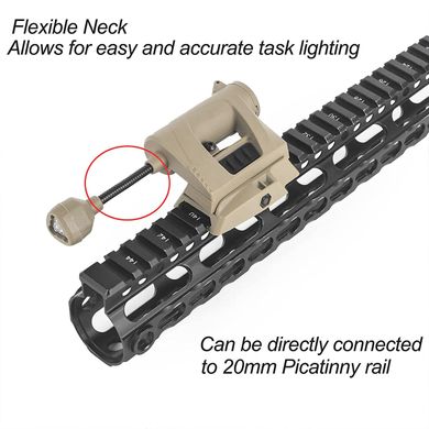 Фонарь Tactical Helmet Light, Illumination Tool Outdoor for 20mm Picatinny Rail (Tan)