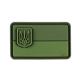 M-Tac нашивка флаг Украины с малым гербом PVC олива