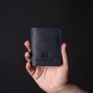 Обкладинка на ID паспорт темно-синя