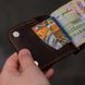 Шкіряний затиск для купюр Prime на магнітних кнопках коричневий