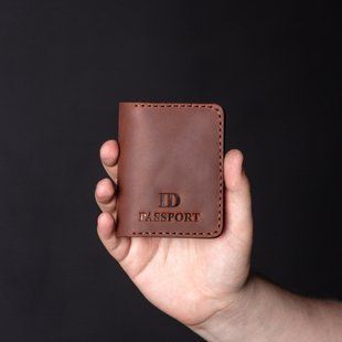 Обкладинка на ID паспорт коньяк