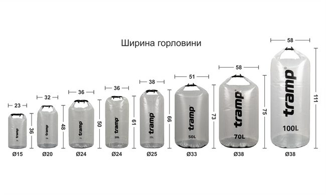 Гермомішок TRAMP PVC transparent 50л UTRA-107