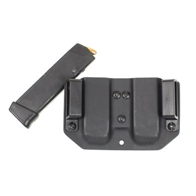 Паучер подвійний моделі Double Pouch ver.1 для магазина Glock - 17 / 19 / 19X / 22 Black