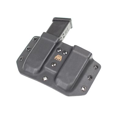 Паучер двойной модели Double Pouch ver.1 для магазина Glock - 17 / 19 / 19X / 22 Black