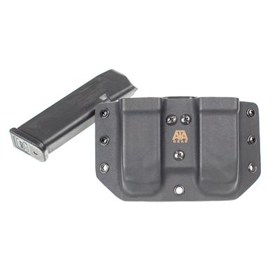 Паучер двойной модели Double Pouch ver.1 для магазина Glock - 17 / 19 / 19X / 22 Black