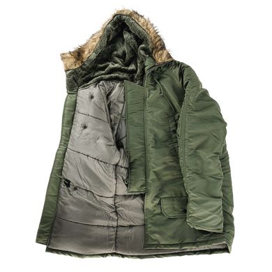 Куртка парка Аляска з хутром US N3B TEESAR® PARKA Оливкова