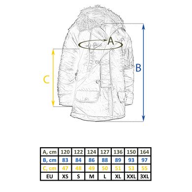 Куртка парка Аляска с мехом US N3B TEESAR® PARKA Оливковая