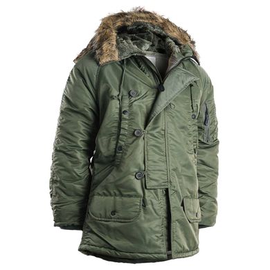 Куртка парка Аляска с мехом US N3B TEESAR® PARKA Оливковая