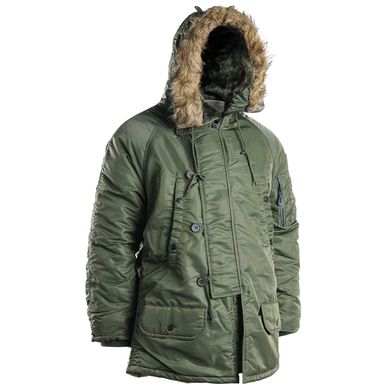 Куртка парка Аляска с мехом US N3B TEESAR® PARKA Оливковая