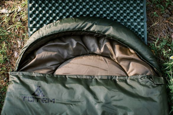 Спальний мішок Totem Fisherman XXL ковдра з капюш лівий olive 180+40/90 UTTS-013