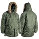 Куртка парка Аляска з хутром US N3B TEESAR® PARKA Оливкова